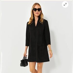 NWT Tuckernuck Black Suede Stretch Clifton Dress, XS